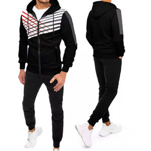 Ropa de Fitness de invierno informal para hombre de la mejor calidad, conjunto de chándales transpirables cálidos de lana de algodón grueso, técnicas impresas - Product Image 4