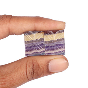 Multi Fluorite 2 Pcs 55cts Lot de pierres précieuses pour la fabrication de bijoux Bague en pierre sculptée Pierre unique fabriquée à la main - Product Image 2