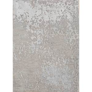 Tapis en laine noué à la main de grande surface Uvenuti AKWP-7001, motif abstrait gris et noir, pour la décoration des salons d'adolescents - Product Image 1