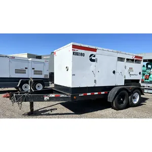 Nouveau groupe électrogène diesel industriel de 150 kW avec sélecteur de tension, sur remorque, pour usage commercial de secours - Product Image 1