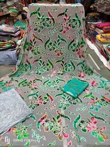 ชุดแต่งงานแฟรนซาวีขายดี คุณภาพสูง ผ้าไหมแท้ 100% พิมพ์ลายหลากสี ประดับคริสตัล ผ้าทอระบายอากาศได้ดี สไตล์โซมาลี - Product Image 6