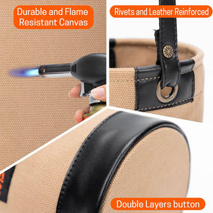 Seau à outils en toile imperméable de haute qualité, fabriqué en usine OEM, avec fermeture à cordon réglable, rangement extérieur durable, capacité de 17 L - Product Image 5