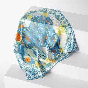 Khăn Lụa Sang Trọng 106Cm Satin Kích Thước Lớn Khăn Choàng Cho Phụ Nữ Mặc Tùy Chỉnh In Handmade Sewed Vuông Khăn - Product Image 3