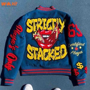 Chaqueta Universitaria de Béisbol Personalizada de Alta Calidad para Hombre, Chaqueta Varsity de Invierno con Cuello Alto - Product Image 3