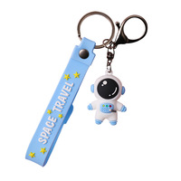 Porte-clés astronaute en pvc 3D dessin animé cosmonaute porte-clés kawaii amour Couple pendentif ornement porte-clés porte-clés en acrylique breloques