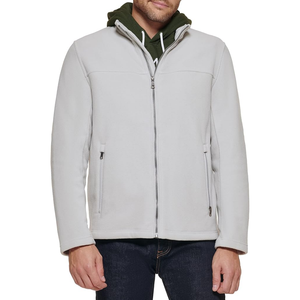 Veste polaire zippée à manches longues personnalisée unisexe Vêtements d'extérieur thermiques respirants Fermeture en toile Design extérieur imprimé uni et doux - Product Image 6