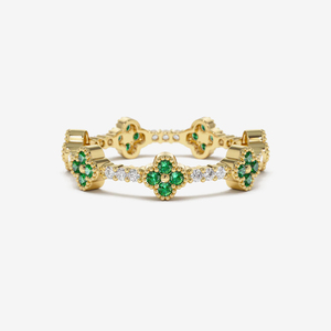 Bague trèfle à quatre feuilles en argent sterling 925 sertie de zirconiums cubiques, bleu <span class=keywords><strong>saphir</strong></span>, rouge rubis, vert émeraude, plaquée or, <span class=keywords><strong>bijoux</strong></span> <span class=keywords><strong>pour</strong></span> femmes - Product Image 5