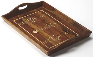 Plateau de service en incrustation d'os en résine de meilleure qualité, fait à la main, excellent pour la maison, vaisselle décorative pour restaurant, vaisselle en bois fantaisie - Product Image 6