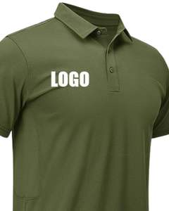 Camisa Polo Verde Oliva Personalizada para Hombre, Manga Corta, Transpirable, de Tela Piqué de Poliéster y Algodón, con Logotipo Personalizado, Uniforme Informal de Trabajo - Product Image 2