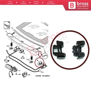 สายรัดยางล็อคปลายสายเคเบิลหลังคาซันรูฟ BSR605 รุ่น 842470 สำหรับ 206 ปี 1998-2012 - Product Image 5