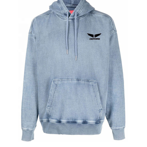 Sweat-shirt à capuche avec logo personnalisé pour hommes, broderie bouffante, solide, épais, lourd 500 460 400 g/m², technique hivernale à épaules tombantes - Product Image 3