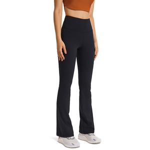 Nouveau yoga pantalon à jambes larges pantalon évasé taille haute ascenseur hanche décontracté élastique fitness pantalon - Product Image 3