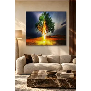 Impression sur toile Fida Lightning Striking Green Tree - Product Image 4