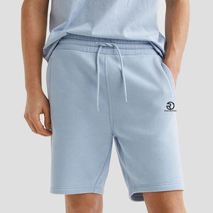 Ropa de calle con logotipo personalizado, pantalones cortos deportivos de baloncesto de algodón con cintura elástica para correr, pantalones cortos lavados para hombres, pantalones cortos lavados con ácido - Product Image 5