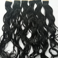 Cheveux vierges indiens Remy Tyagi à cuticules alignées, 50 grammes, pack de bandes adhésives double face, cheveux naturels ondulés, raides, bouclés 780