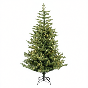 Árbol de Navidad Decorado Verde GENEVA de Amicasa, 540 Luces LED, PVC PE-H210 D126 cm 9670066, Luces de Navidad Decoradas por Geneva - Product Image 3
