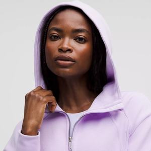 Haute qualité surdimensionné coton mince personnalisé sweat chemise bouffée impression Logo décontracté français éponge femmes sweats à capuche hiver automne - Product Image 3