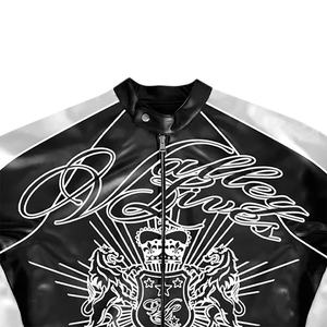 Nouvelle arrivée, veste varsity en cuir personnalisée, grande taille, streetwear d'hiver, légère, coupe-vent, respirante, tricotée - Product Image 4