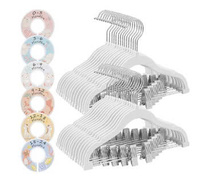 Porte-vêtements tendance pour enfants, 6 poches, antidérapant, en velours, avec clips, organisateur multifonctionnel pour armoire et chambre, en plastique ABS