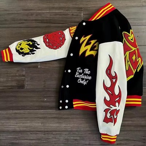 เสื้อแจ็กเก็ตปักลายสำหรับผู้ชายเสื้อกีฬาเบสบอลสไตล์เท่ๆสำหรับมหาวิทยาลัย - Product Image 4