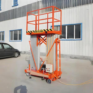 Plataforma Elevadora <span class=keywords><strong>Vertical</strong></span> de un Solo Mástil de 100-300 kg, Elevador de Aleación de Aluminio para una Persona, Elevador de Doble Mástil - Product Image 6