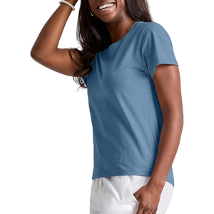 Último diseño, camiseta de manga corta con cuello redondo para mujer, Jersey holgado, Tops, ropa de calle, camisetas de bloque de Color para mujer - Product Image 5