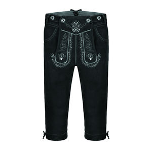 Short en cuir bavarois OEM 100% Daim Lederhosen pour hommes Costume brun traditionnel Oktoberfest - Product Image 1