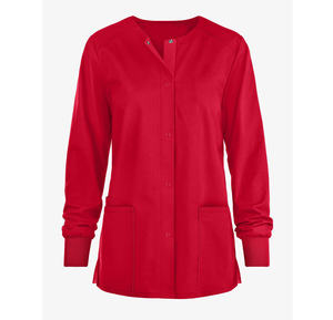 <b>Womens</b> Efficient Nursing Scrub <b>Jacket</b> Soft Durable Stretch Fabric Lightweight Medical Uniform Full Zip <b>Utility</b> Pocket Style - Product Image 1