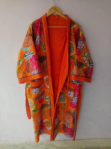 ชุดกิโมโนสไตล์โบฮีเมียนสำหรับทุกเพศ, เสื้อคลุมอาบน้ำผ้าฝ้ายเนื้อนุ่มระบายอากาศน้ำหนักเบาทำด้วยมือใช้ได้ทุกวันฤดูใบไม้ผลิฤดูร้อน - Product Image 3