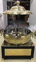 Chauffe-Plat de Luxe en Acier Inoxydable, Forme Œuf Argentée, pour Usage en Restaurant, Ensemble Buffet, Écologique, Taille et Logo Personnalisables