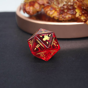 Nhà Máy Bán Buôn Hot-Bán D & D RPG <span class=keywords><strong>Dice</strong></span> Set 16Mm Kim Loại Đa Diện D20 Với Ruby Zircon Thủy Tinh Pha Lê Dungeons Dragons Trò Chơi - Product Image 6