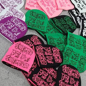 Bonnet en tricot de coton/spandex unisexe pour voyageur, style urbain, lettres, couleurs personnalisées pour le ski et les activités de plein air - Product Image 6