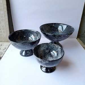 Bol sur piédestal en résine, motif marbre, plats de service sur pied, centre de table de cuisine, porte-fruits, décoration, comptoir de maison - Product Image 1