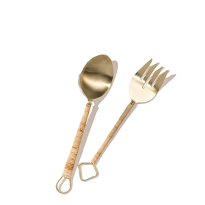 Couverts en acier inoxydable en rotin pour ustensiles de cuisine Cuillères de table pour la maison et le mariage Outils de cuisine personnalisés - Product Image 3