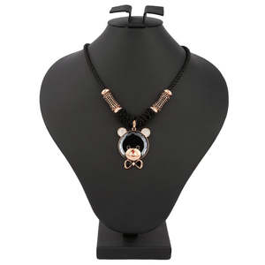 Women's Fancy Chain <b>Locket</b> - Black - Product Image 2