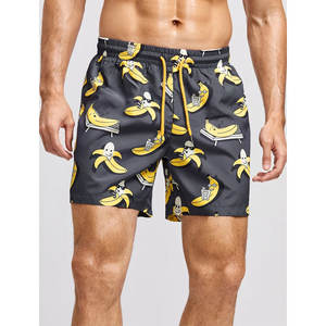 Pantalones cortos de playa de verano 2025 para hombre, traje de baño informal transpirable de secado rápido, pantalones cortos para correr con patrón sólido - Product Image 1