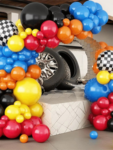 Kit de guirlande de ballons en latex de qualité supérieure, arche de ballons DIY pour thème automobile, ensemble de ballons pour <span class=keywords><strong>anniversaire</strong></span> d'enfants, décoration de fond - Product Image 4