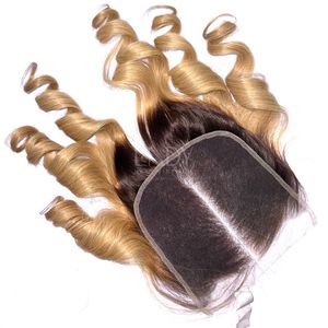 La más alta calidad, precio caliente, pelo crudo hinchable, Color Ombre, extensiones de cabello humano vietnamita, conjunto de paquetes de cierre 2025 - Product Image 2