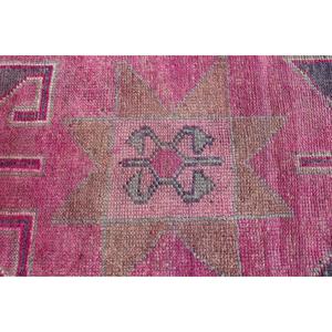 Tapis de 2,7 x 10,2 pieds, tapis turc Herki, tapis vintage en laine rouge avec bordure - Product Image 5