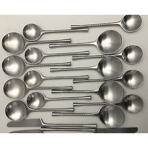 Juego de cucharas para servir de acero inoxidable New Look con diseño único Cubiertos modernos de alta calidad para bodas Restaurante Hogar - Product Image 2