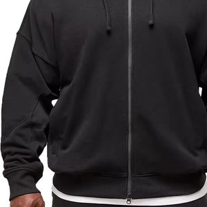 Suministro directo exclusivo del fabricante Cremallera Versión suelta Sudadera con capucha para hombre Material de algodón en talla grande de Sudadera con capucha para hombre - Product Image 5