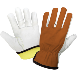 Gants de conducteur anti-vibration en cuir pleine fleur robuste avec caractéristiques de sécurité réfléchissantes pour la construction et le soudage - Product Image 4