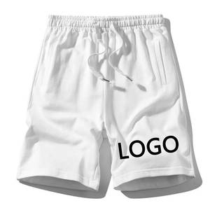 Pantalones cortos de algodón informales de verano unisex para hombre, venta al por mayor, logotipo personalizado, color sólido, 100% algodón para uso diario - Product Image 2