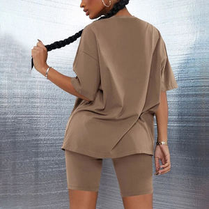 Camiseta recortada para mujer, camisetas gráficas para mujer, Camiseta corta de gran tamaño de algodón de verano liso, el mejor diseño, camiseta para mujer - Product Image 6