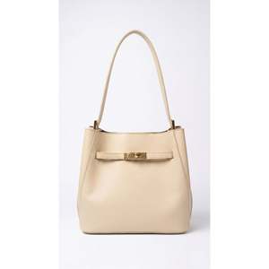 Sac à main et sac bandoulière en cuir Dollaro véritable, design structuré - Fabriqué en Italie - Accessoire pour femme - Art. 26077 - Product Image 1