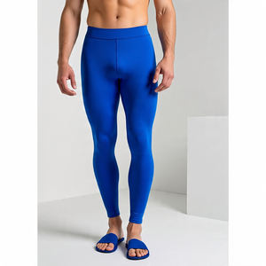 Mallas de entrenamiento de cintura alta con capa Base para niños con bolsillos, mallas atléticas ajustadas de compresión para hombres - Product Image 6