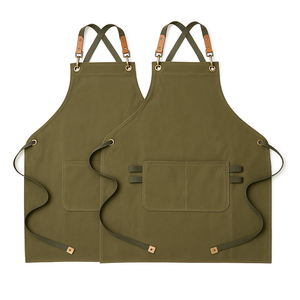High Quality Heavy Duty Reusable Adult Size Adjustable Sleeveless <b>Apron</b> Oil-Resistant Breathable Canvas Custom Logo Fashion - Product Image 4