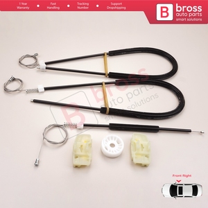 BWR 816 Kit de reparación de regulador de ventana puerta delantera derecha 6J4837402 para Seat Ibiza MK4 5 puertas 20082016 Bross Auto Parts - Product Image 2