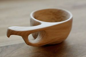 HAND Natural Wood Tea Cup Wooden for Wine Coffee Water Hot Cold Drinks Drinking <b>Mug</b>, Japanese Style Wood Tea Cup - Product Image 6