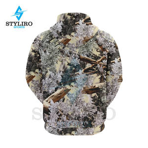 เสื้อฮู้ดดี้สำหรับล่าสัตว์ คุณภาพสูง ผลิตจากโพลีเอสเตอร์ 100% ลายปักต้นไม้สีขาว สำหรับใช้งานกลางแจ้งในฤดูหนาว - Product Image 4